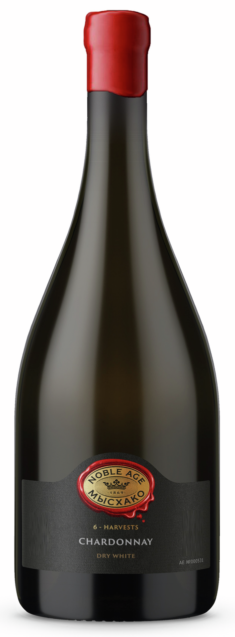 Вино Мысхако Ноубл Эйдж 6 урожаев Шардоне белое сухое, 0.75л