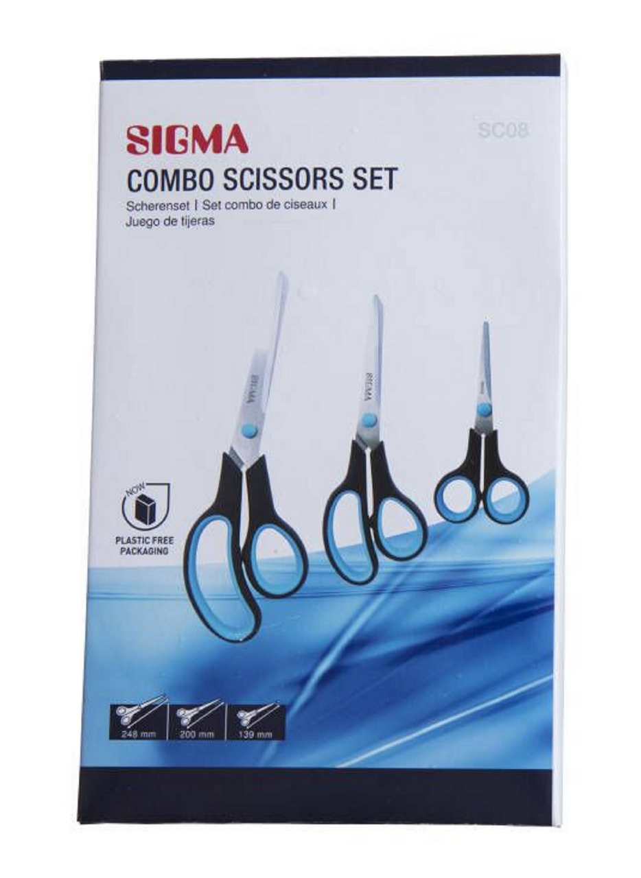 SIGMA Ножницы 3 длины лезвия, 3шт