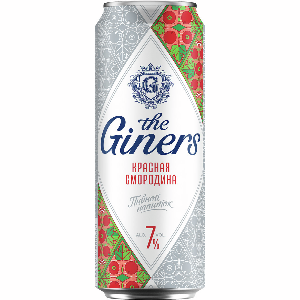 Напиток пивной The Giners красная смородина, 0.45л