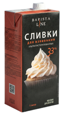 Сливки Barista line ультрапастеризованные для взбивания 33%, 1л