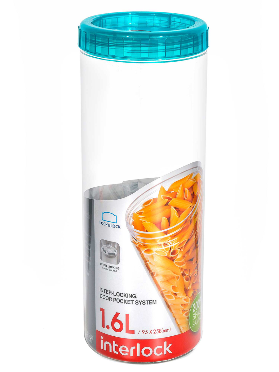 Изображение товара Банк для хранения Lock & Lock Interlock 1.6л круглая пластиковая герметичная