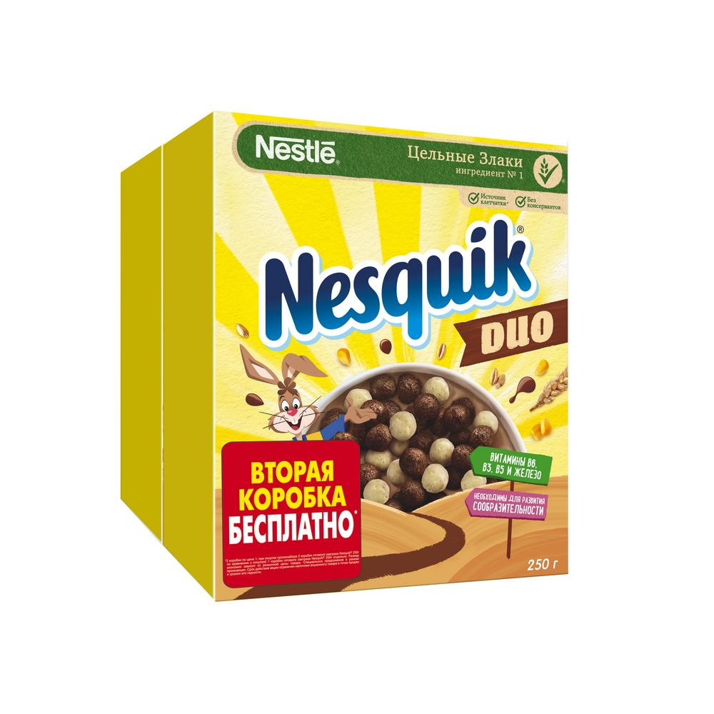 Завтрак готовый Nesquik Duo молочно-шоколадные шарики, 500г купить с ...