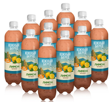 Холодный чай Южный берег черный лимон, 500мл x 12 шт