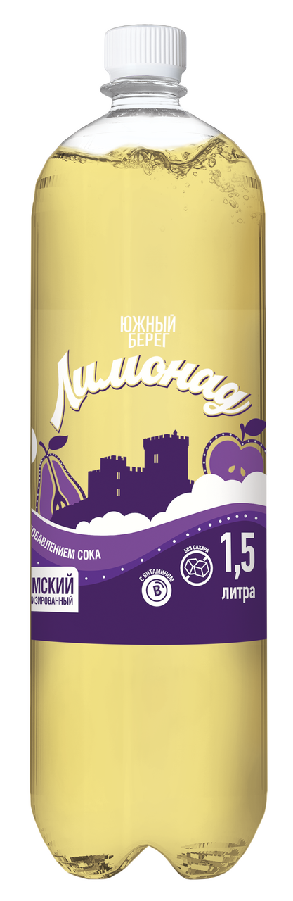 1,5Л ГАЗИР НАПИТОК ЮЖНЫЙ БЕРЕГ ЛИМОНАД ПЭТ