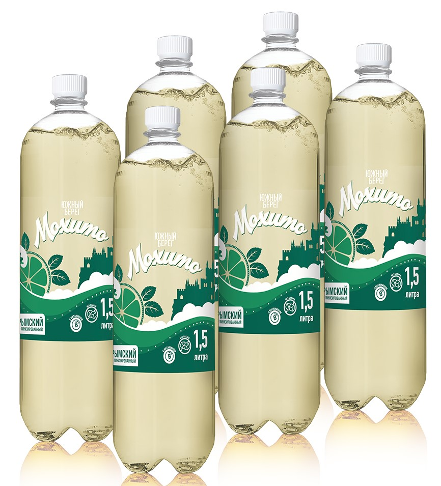 1,5Л ГАЗИР НАПИТОК ЮЖНЫЙ БЕРЕГ МОХИТО ПЭТ