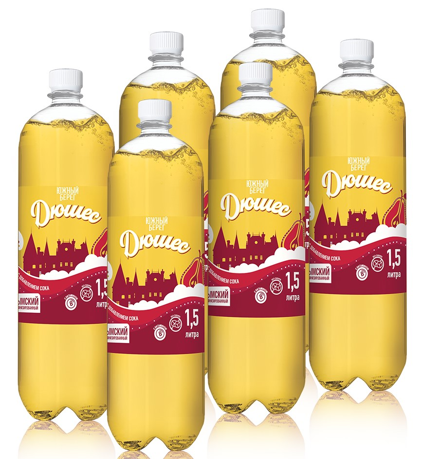 1,5Л ГАЗИР НАПИТОК ЮЖНЫЙ БЕРЕГ ДЮШЕС ПЭТ