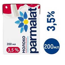 Молоко Parmalat ультрапастеризованное 3.5%, 200мл