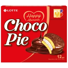 Пирожное Lotte Choco Pie бисквитное в глазури, 336г