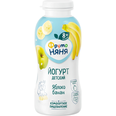 Йогурт питьевой детский ФрутоНяня Яблоко и банан 2.5% с 8 месяцев, 200мл