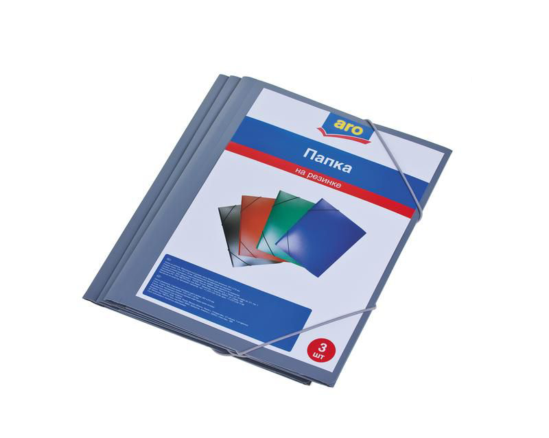 aro Папка на резинке А4, 3шт