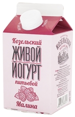 Йогурт Козельское молоко малина живой 2.5%, 450г