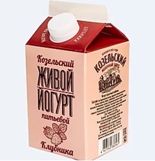 Йогурт питьевой Козельское молоко Козельский клубника 2.5%, 450г