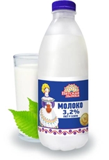 Молоко Вятская дымка ГОСТ пастеризованное 3.2%, 900мл