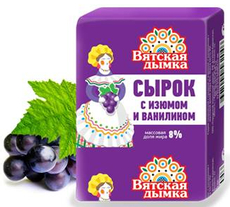 Сырок творожный Вятская дымка с изюмом 8%, 90г
