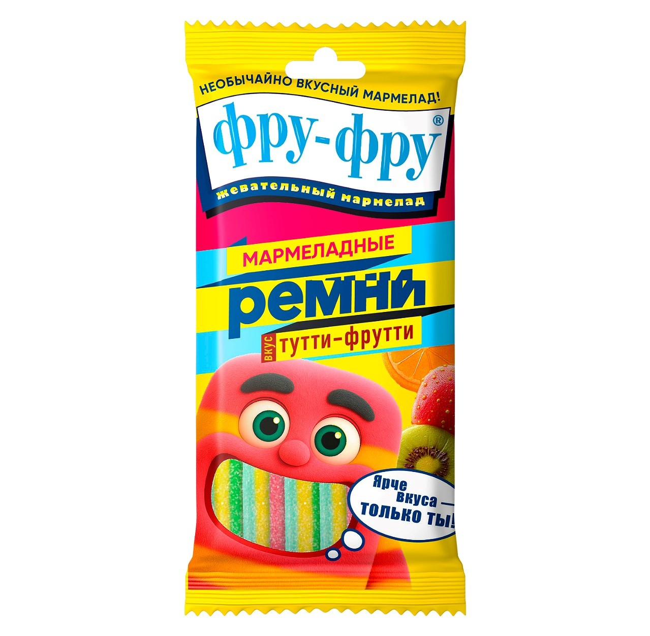 Мармелад жевательный Фру-Фру кислые ремни тутти-фрутти, 80г