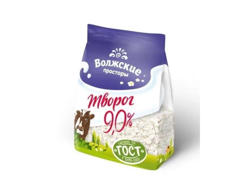 Творог Волжские просторы 9%, 300г купить с доставкой на дом, цены в ...