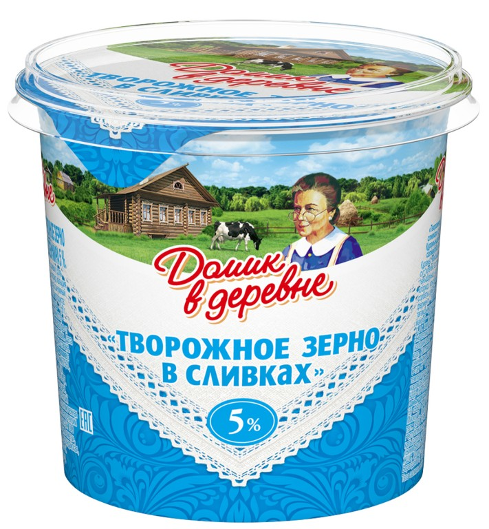 Творожное зерно ДОМИК В ДЕРЕВНЕ в сливках 5%, 350 г купить с доставкой ...