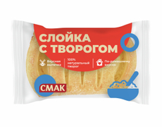 Слойка Смак с творогом, 100г