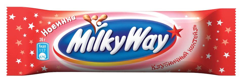 Батончик MILKY WAY клубничный коктейль 26 г