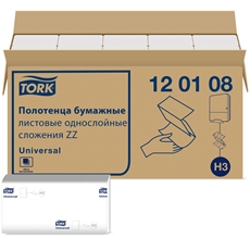 Бумажные полотенца Tork Universal H3 сложения ZZ листовые 1 слой, 250шт x 5 упаковок