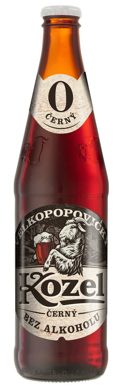 Пиво Velkopopovicky Kozel темное безалкогольное, 0.45л