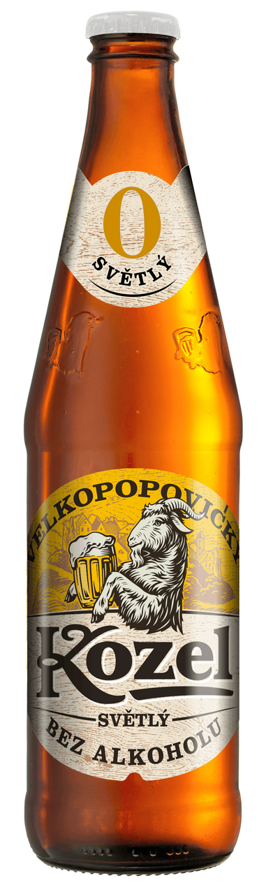 Пиво Velkopopovicky Kozel светлое безалкогольное, 0.45л