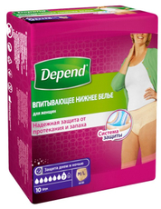 Впитывающее нижнее белье Depend для женщин M/L 10шт
