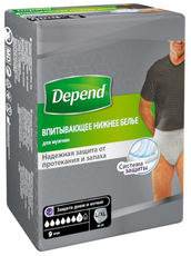 Впитывающее нижнее белье Depend для мужчин L/XL, 9шт