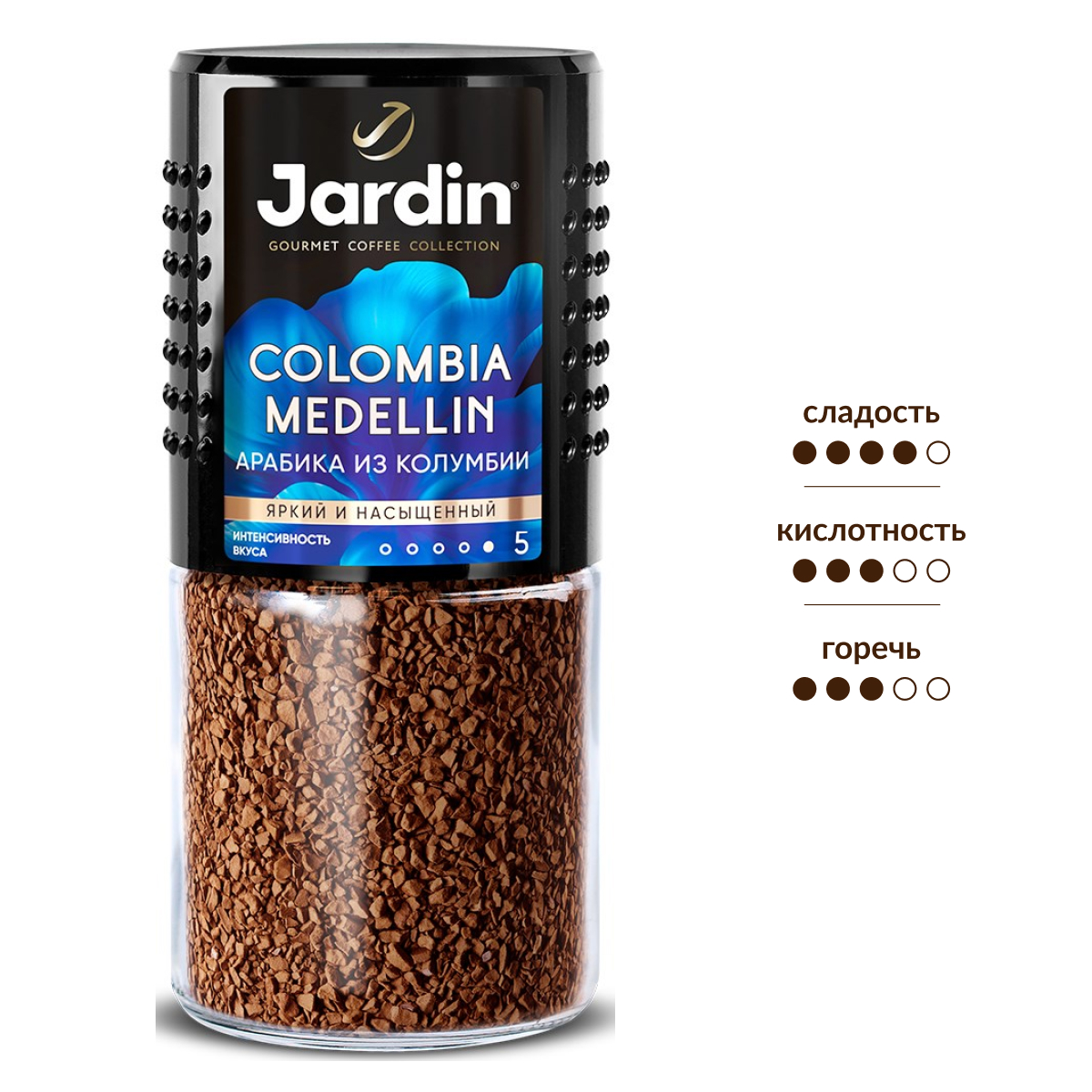 Изображение товара Кофе Jardin Colombia Medellin натуральный растворимый сублимированный, 95г