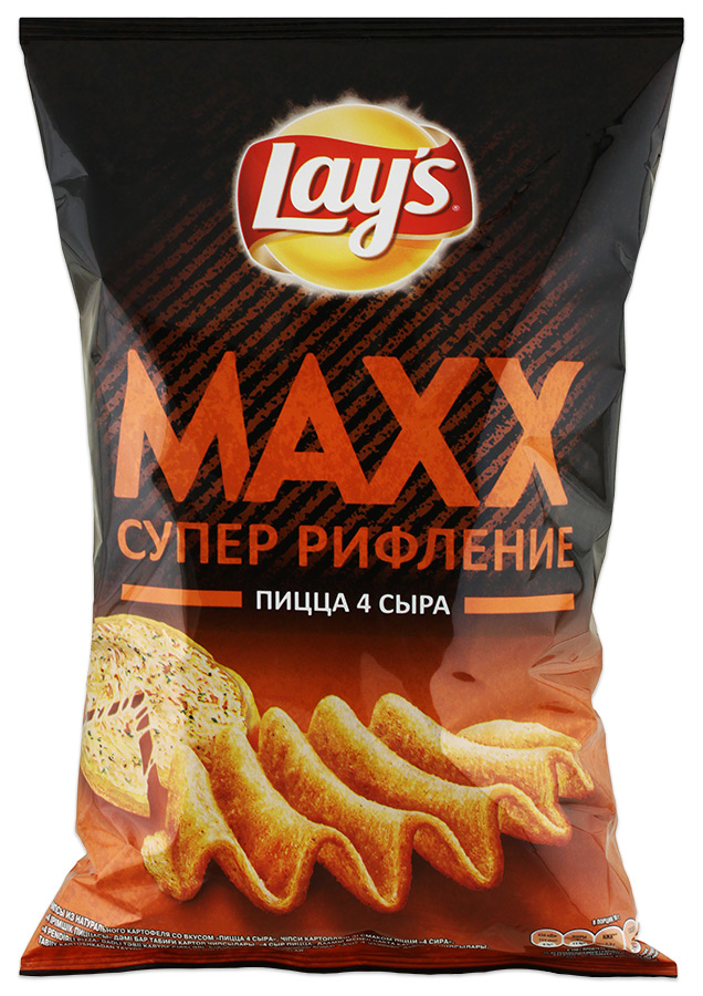 Чипсы Lay's Maxx Пицца 4 сыра, 145г x 20 шт купить с доставкой на дом ...
