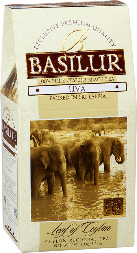 Изображение товара Черный листовой чай Basilur Leaf of Ceylon Uva 200 г — насыщенный аромат и бодрящий вкус