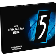 Жевательная резинка Five Wrigley`s 5 Frost леденящий шторм с ароматом мяты, 31г