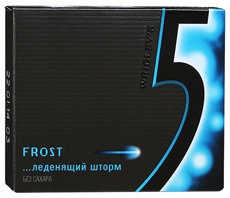Жевательная резинка Five Wrigley`s 5 Frost леденящий шторм с ароматом мяты, 31г x 180 шт