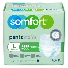 Подгузники-трусы для взрослых Somfort Normal L, 10шт