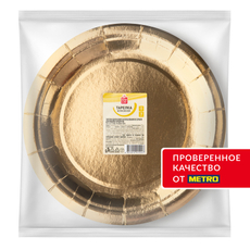 Fine Life Тарелка золото бумажная 10шт, 23см