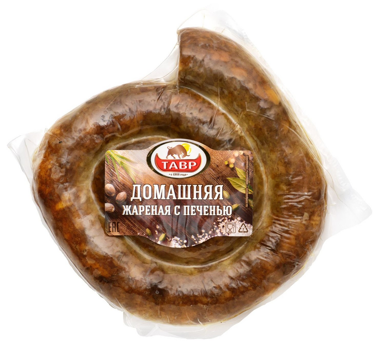 Колбаса Тавр Домашняя жареная с печенью, ~400г