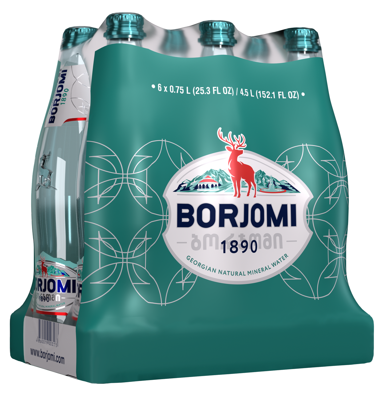 Изображение товара Минеральная вода Borjomi природная газированная 750мл, 6 шт