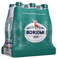 Вода Borjomi минеральная природная лечебно-столовая газированная, 750мл x 6 шт