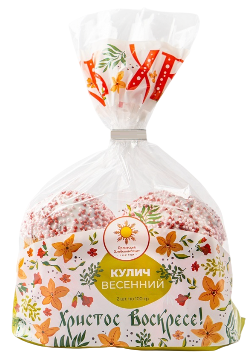 Кулич Орловский хлебокомбинат Весенний (100г x 2шт), 200г