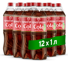 Напиток Черноголовка Кола лайм и мята, 1л x 12 шт