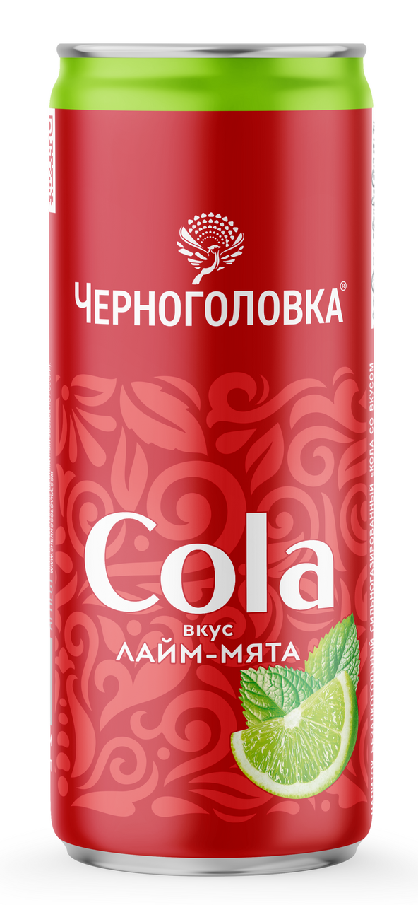 Напиток Черноголовка Кола лайм и мята, 330мл