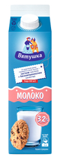Молоко Вятушка пастеризованное 3.2%, 1л