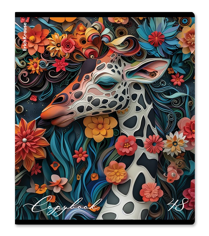 ТЕТРАДЬ FLOWER ANIMALS А5 48Л КЛЕТКА ERICHKRAUSE
