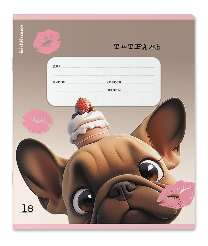 ТЕТРАДЬ ШКОЛЬНАЯ FRENCHIE А5 18Л ERICHKRAUSE