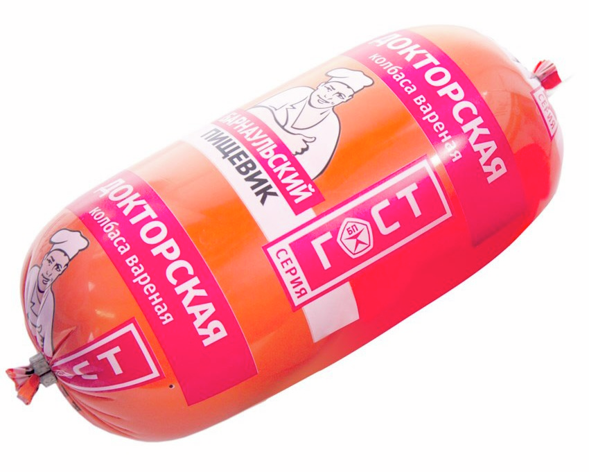 Колбаса Барнаульский пищевик Докторская вареная, 380г