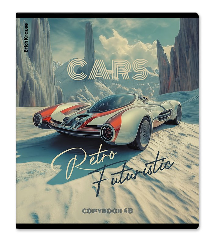 ТЕТРАДЬ RETRO CARS А5 48Л КЛЕТКА ERICHKRAUSE