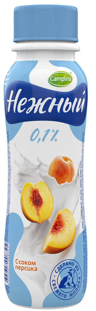 Йогуртный продукт Нежный с соком персика 0.1%, 285г