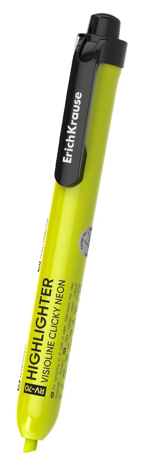 ТЕКСТОВЫДЕЛИТЕЛЬ АВТОМАТ RV-70 CLICKY NEON ERICHKRAUSE