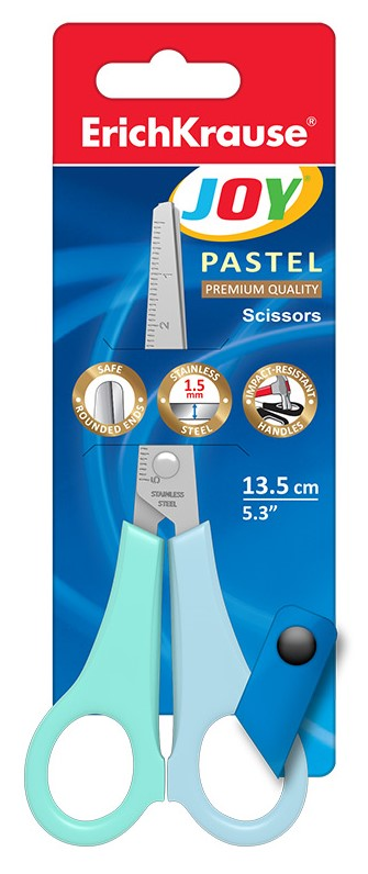 НОЖНИЦЫ JOY PASTEL 13.5СМ ERICHKRAUSE
