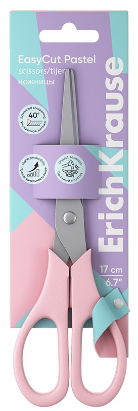 НОЖНИЦЫ EASYCUT PASTEL 17СМ ERICHKRAUSE